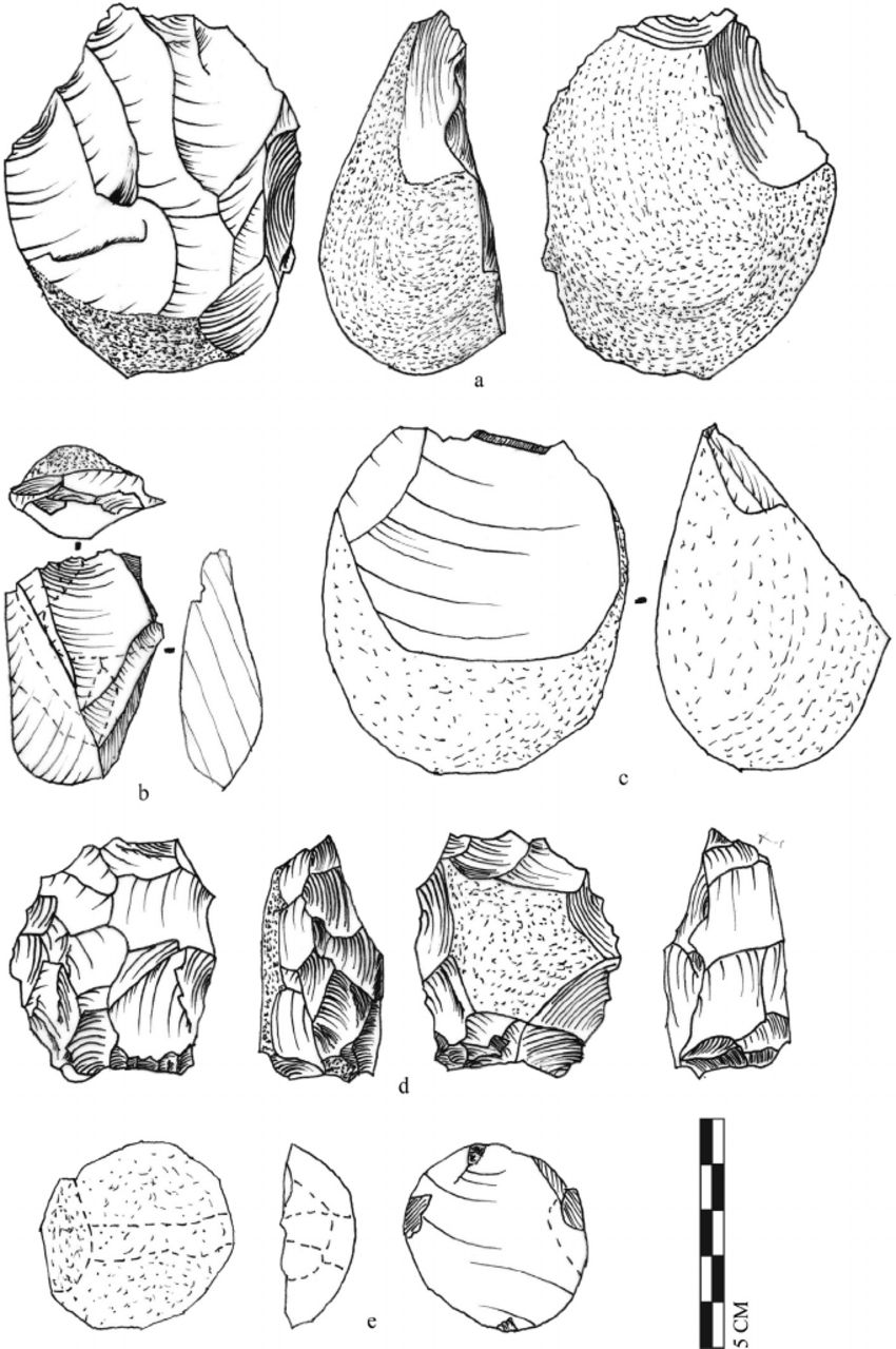 Strumenti in pietra rinvenuti a Monte Poggiolo